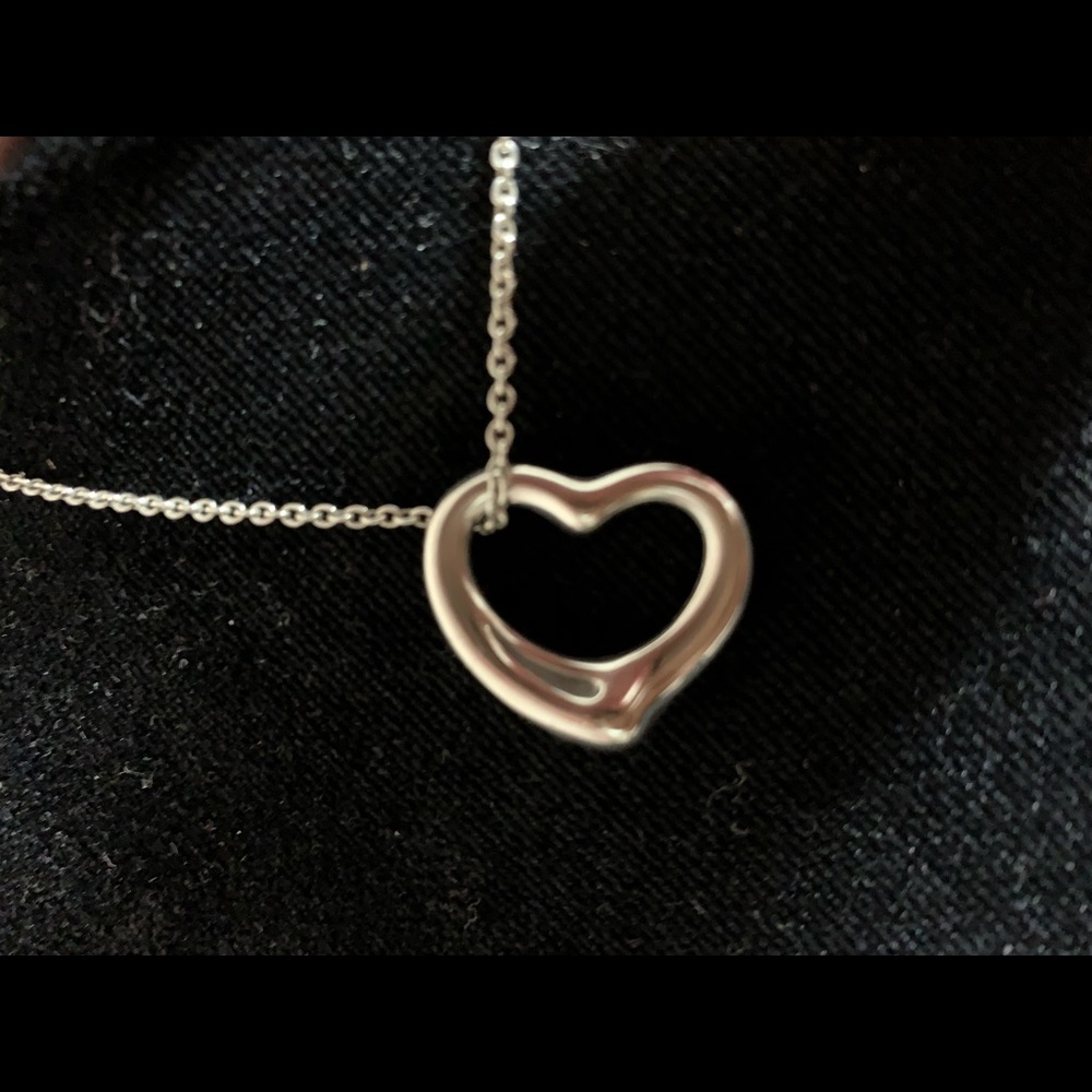 Tiffany & Co. silver heart pendant necklace.